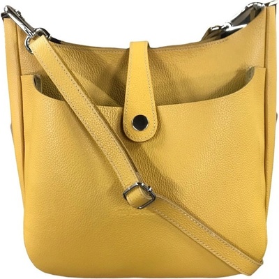 My Love bag kožená kabelka hořčicová HOŘČICOVÁ