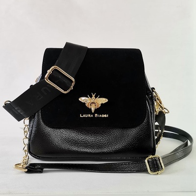 Laura Biaggi crossbody kabelka DX-JS247-blackLESK Čierna