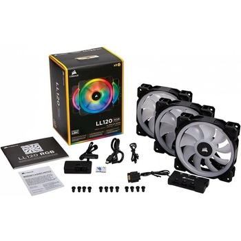 Corsair LL120 PWM Dual Light Loop RGB LED PWM 120x120x25mm 3 Pack (CO-9050072)