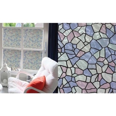 Patifix Фолио за стъкло розово-лилава мозаика - ширина 45 см