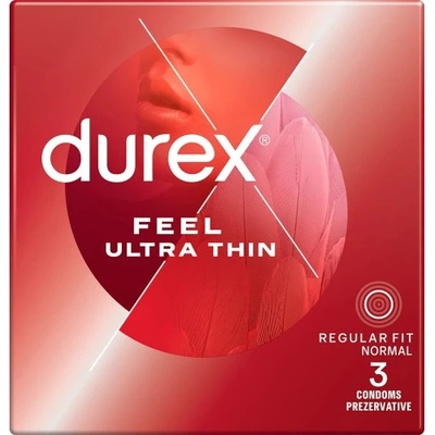Durex 3 бр. Тънки презервативи Durex Feel Thin Ultra