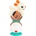 Hola Toys Бебешка дрънкалка с вендуза Hola Toys - Зайче (E7975B)
