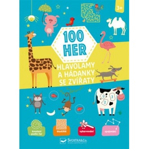 100 her Hlavolamy a hádanky se zvířaty 3+ | neuvedený autor (2021)