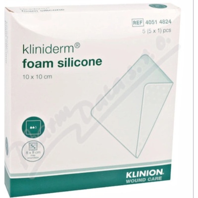 Kliniderm Pěnový silikonový obvaz 10 x 10 cm 5 ks