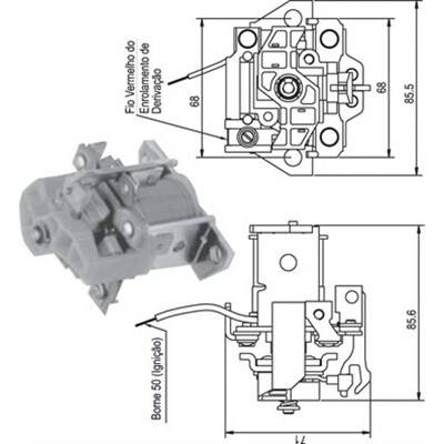 MAGNETI MARELLI Elektromagnetický spínač, startér 940113050336