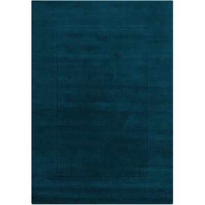 Flair Rugs Тъмносин ръчно изработен вълнен килим 160x230 cm Textured Wool Border - Flair Rugs (503119375001)