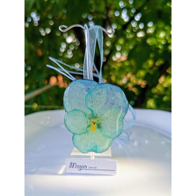 Meganflo Теменужка в бяло и тюркоаз