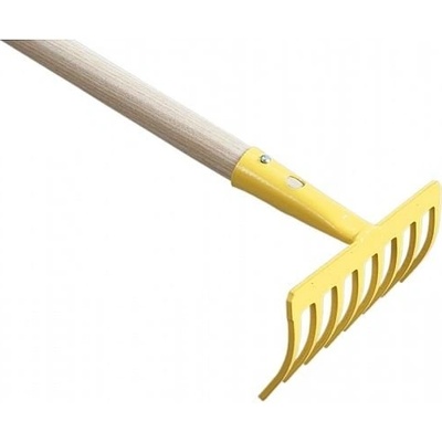NG 07650 Hrábě s 8 hroty dětské žluté 15cm 75cm 70x150x785