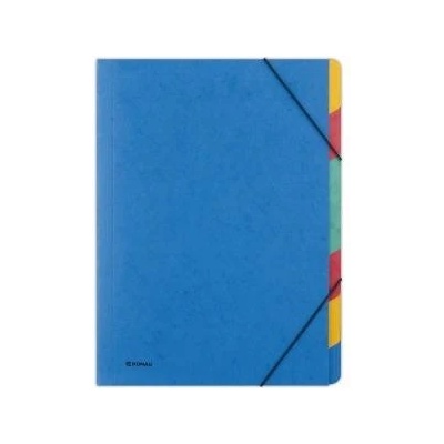 DONAU Folder with elastic band DONAU, pretzel, A4, 7 cover, blue