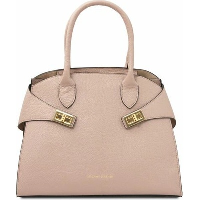 Tuscany Leather Elegantná kožená kabelka Coccola Čierna