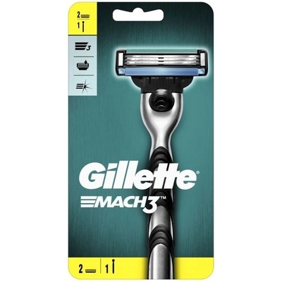 Gillette Mach 3 + 2 бр. ножчета, самобръсначка (7702018020676)