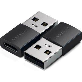 Satechi Алуминиев USB-A към USB-C адаптер 2 бр. от Satechi - Space Black (ST-A2TAUCC)