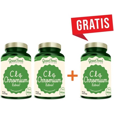 GreenFood Nutrition 2 + 1 CLA + Chromium Lalmin 90 kapslí