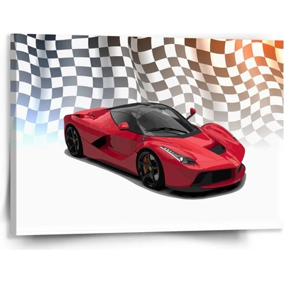 Sablio Obraz Ferrari Závodná vlajka - 150x110 cm