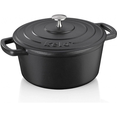 Kela Чугунена тенджера с капак KELA Calido Ø 24см, черна (1089)