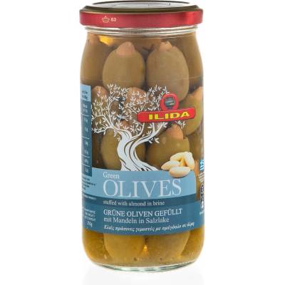 Ilida Olivy zelené plněné mandlí 350 g – Zboží Dáma