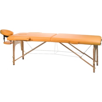 Beauty system Masérské lehátko skládací dřevěné BS-523 Oranžové