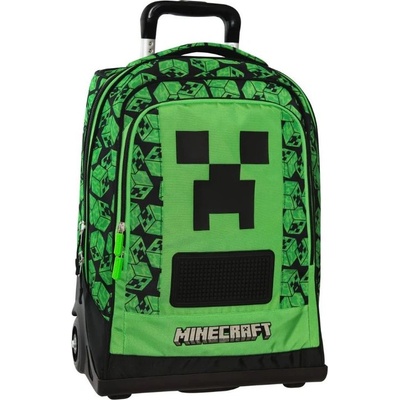 Panini Ученическа раница с колелца Panini Minecraft - Premium Creepers (74361)