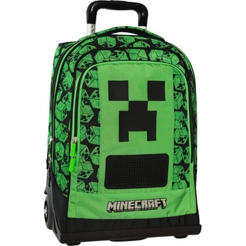Panini Ученическа раница с колелца Panini Minecraft - Premium Creepers (74361)