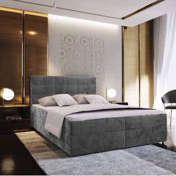 Textilomanie Glorien velvet sivá Matrac Bonell pružinový