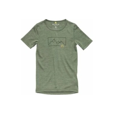 Devold Active Outline Tee Kid zelená