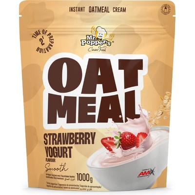 Amix Mr.Popper´s Oatmeal strawberry yogurt 1 kg