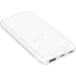 Platinet Power Bank 10000 mAh 10W PD 2xUSB-C + 1xUSB-A, бял (PL0607)