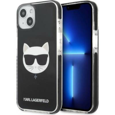 KARL LAGERFELD Кейс Karl Lagerfeld KLHCP13STPECK за iPhone 13 mini 5.4", твърд, черен / черен, Choupette Head (KF001307-0)