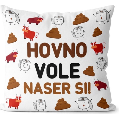 Impar Polštář Hovno vole 55x55