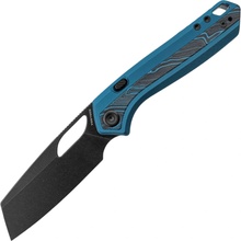 Vosteed Kroc 329, S35VN Black Stonewash,Blue Aluminum&Topo G10 A1811