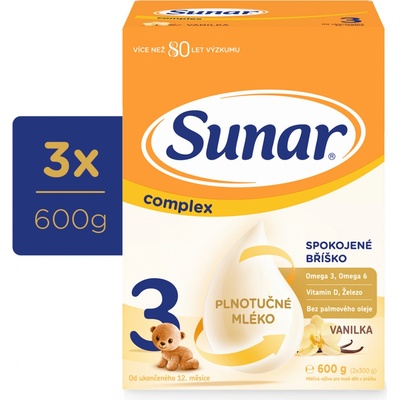 Sunar 3 complex vanilka 3 x 600 g