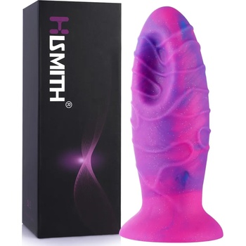 Image 1 of HISMITH HSD18 Huge Dragon Egg Dildo Suction Cup 9.96" Purple-Pink