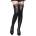 Sexy Elephant® Black Sexy PU Leather Stockings With Black Cross Straps L-2XL