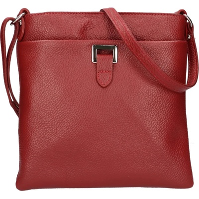 Dámská kožená crossbody kabelka Italia Gotta tmavě červená