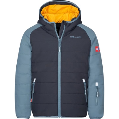 TROLLKIDS Детско зимно яке Trollkids Kid's Hafjell Snow Jacket Pro Ski jacket - Black / Steel Blue / Mango - размер 92 (EU) (703-2537-1011)