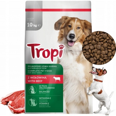 Tropi Adult s hovädzím mäsom 10 kg