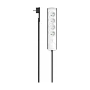 Hama Premium anti-surge power strip 4 slots 3 m white (P22237620000)