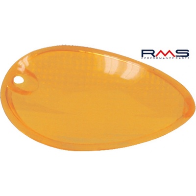 Sklo blinkru - pravé přední RMS 246470110 oranžová Homologace