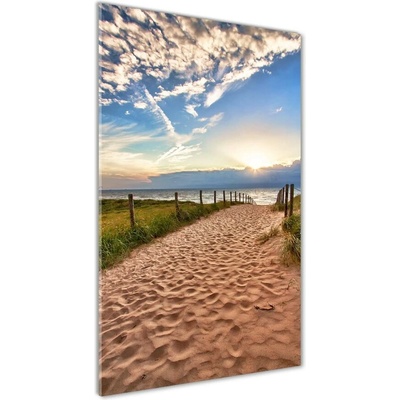 Vertikálny foto obraz sklo tvrdené Chodník na pláž 50x100 cm