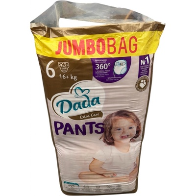 Dada Súprava PANTS JUMBOBAG Extra Care 6 XL 16+ kg 62 ks