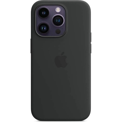 Apple iPhone Silicone Case with MagSafe - оригинален силиконов кейс за iPhone 14 Pro с MagSafe (черен)