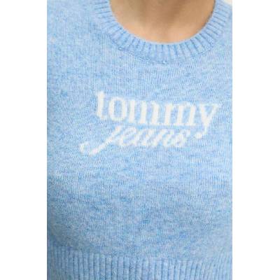 Tommy Hilfiger Пуловер с вълна Tommy Jeans дамски в синьо от лека материя DW0DW19895 (DW0DW19895)