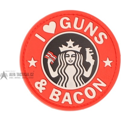JTG Nášivka JTG Guns and Bacon, červeno-černá