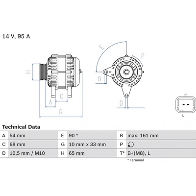 Generátor BOSCH 0 986 080 960 (0986080960)