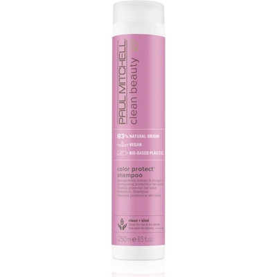 Paul Mitchell Clean Beauty Color Protect Shampoo лилав шампоан за изрусена коса, коса с кичури със студени руси нюанси 250ml