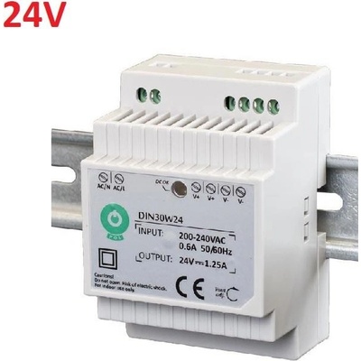 POS, Napájecí zdroj na DIN lištu 30W 24V, DIN30W24