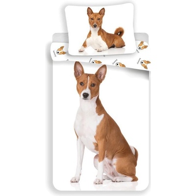 JERRY FABRICS Obliečky Psík Basenji Bavlna 140x200 70x90