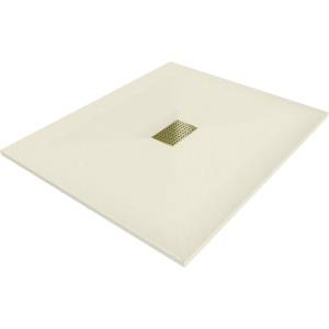 Mexen Hugo правоъгълна душ-корито SMC 120 x 100 см, бежово, маска златна - 42691012-G (42691012-G)
