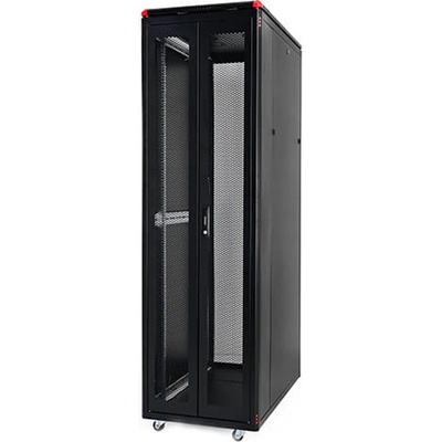 Elegant PRO 42U 800x1200 мм. , 19" Комуникационен шкаф с перфорирани врати, черен (ELGP42U8012BL561)