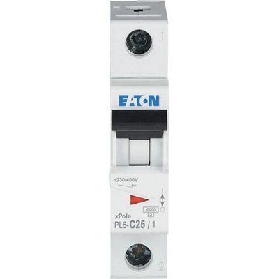 Автоматичен прекъсвач eaton pl6-c25/1, 286535 - 25 a, 1p (286535)